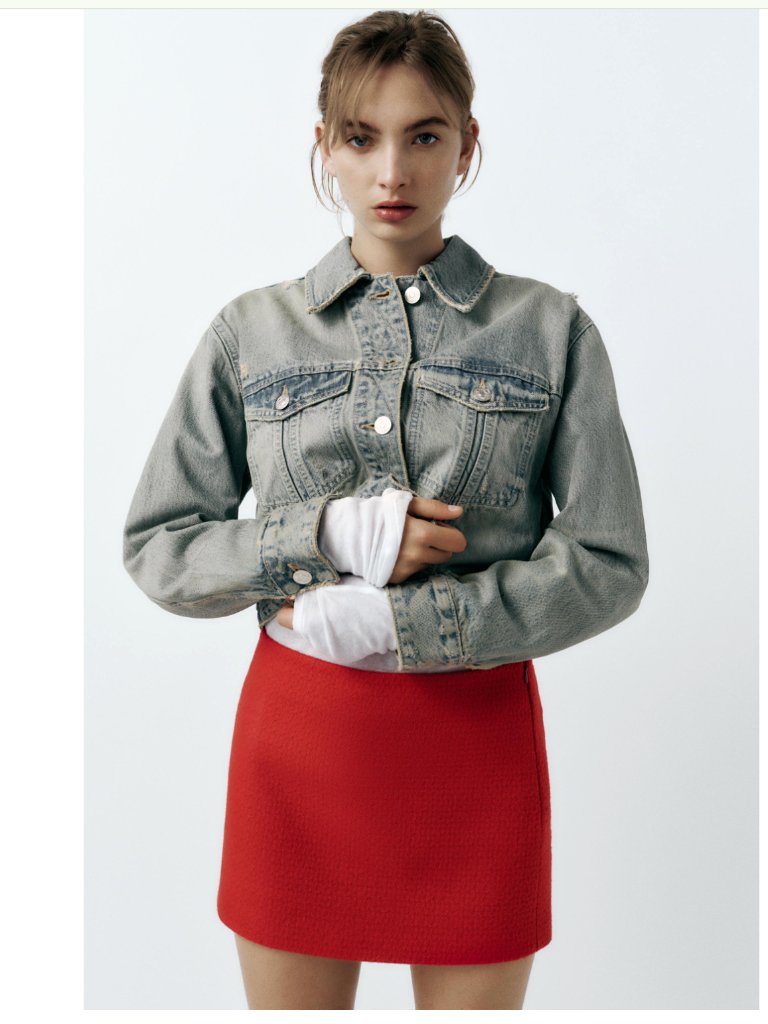 Nwot Zara Wool Blend Mini Skirt Bright Cherry Red A-Line Mini Skirt Xs